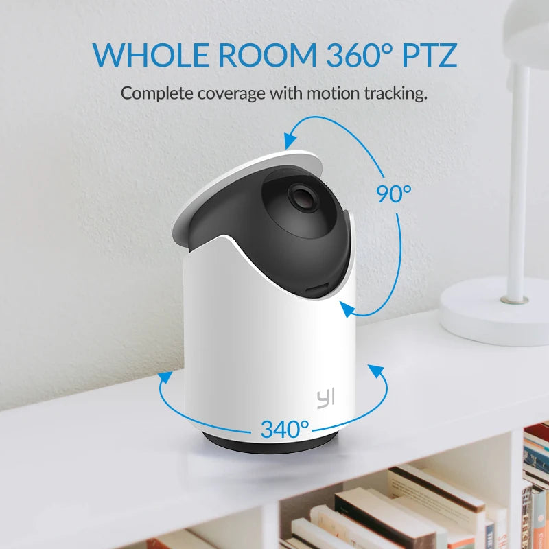 YI 1296P 3MP Dome U Surveillance Indoor Cam Pan&Tilt IP CCTV Wifi Smart Home Pet Camera Security Protection with Auto Tracking