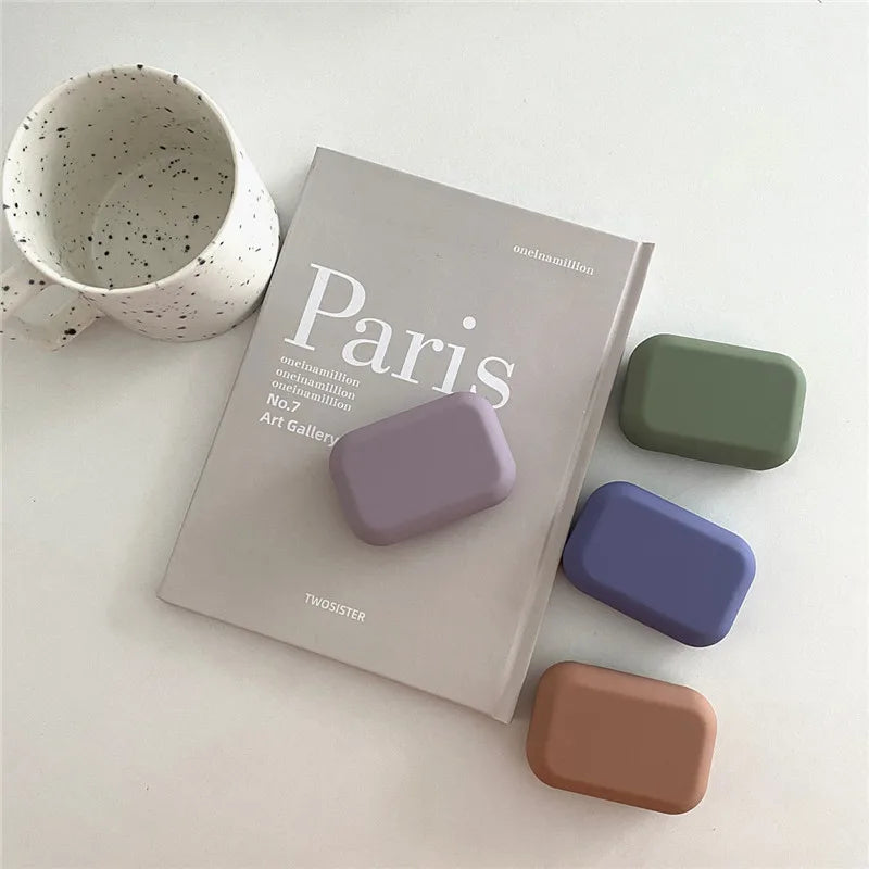 Mini Texture Matte Solid Color Contact Lens Case Women Ins Color Container Portable Travel Set Eye Lenses Storage Box