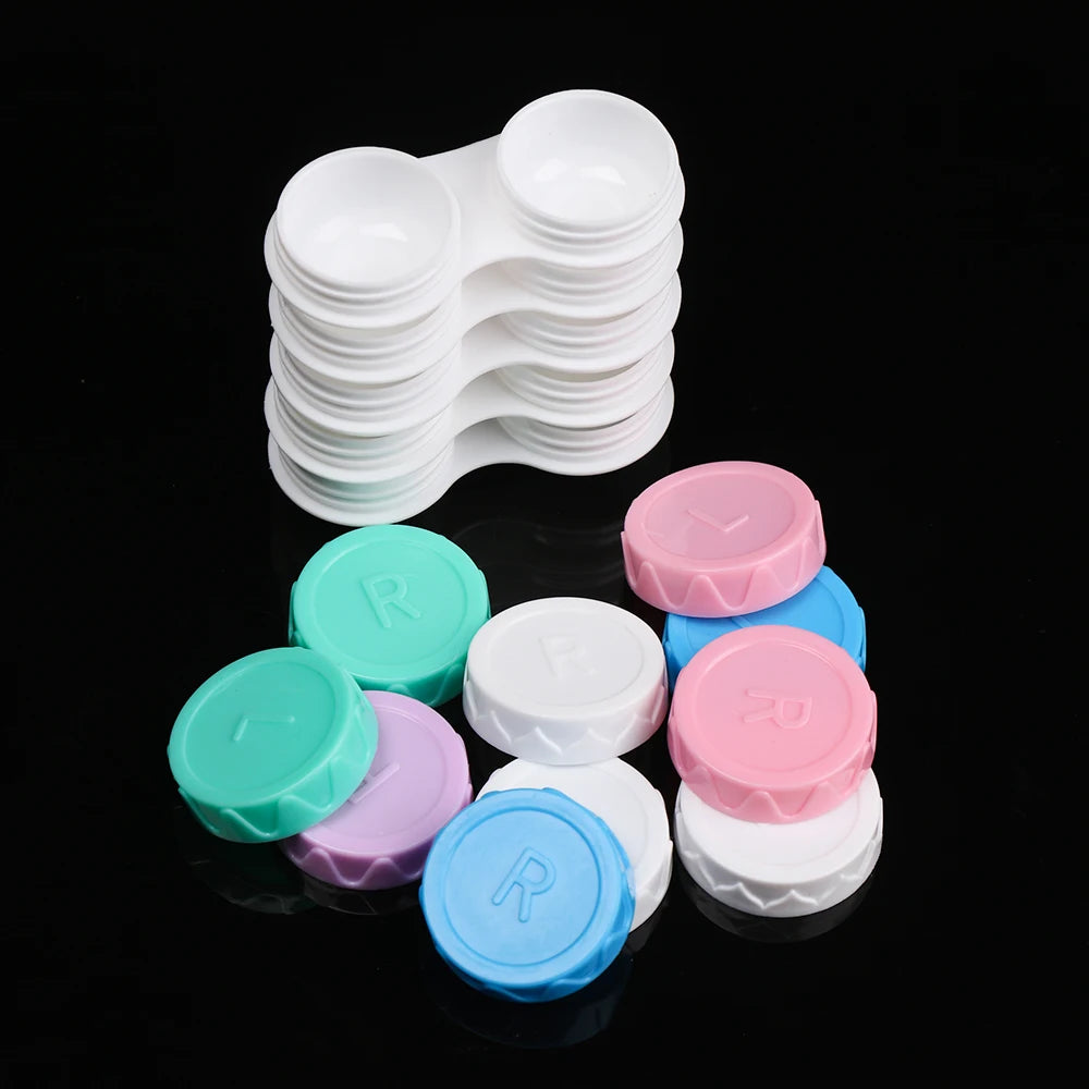 20 PCS Glasses Cosmetic Contact Lenses Box Contact Lens Case for Eyes travel Kit Holder Container Travel Accessaries Wholesale