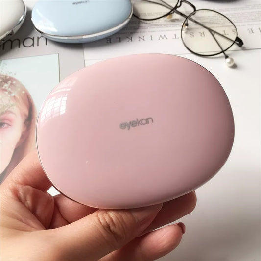 Ultra-thin Magnetic attraction Round contact lens case with mirror storage box Lens container gift elegant Eye contacts case