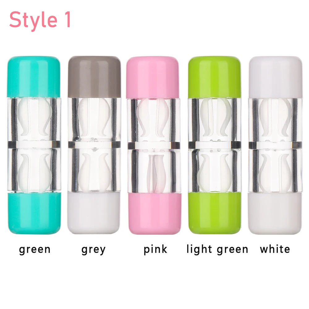 1PC Unisex Bottle Tube Hard Contact Lens Case Candy Color Travel Glasses Lenses Box Eyes Care Kit Holder Container Lens Washer