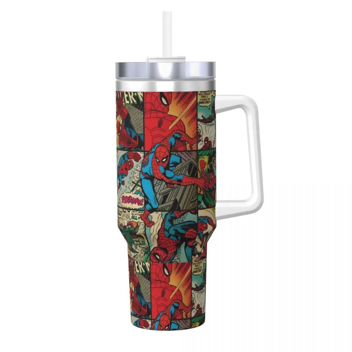 Stainless Steel Tumbler - Retro Spider-Man Themed Thermal Mug for Hot & Cold Drinks - Heat Preservation Car & Camping Water Bottle | 40 oz