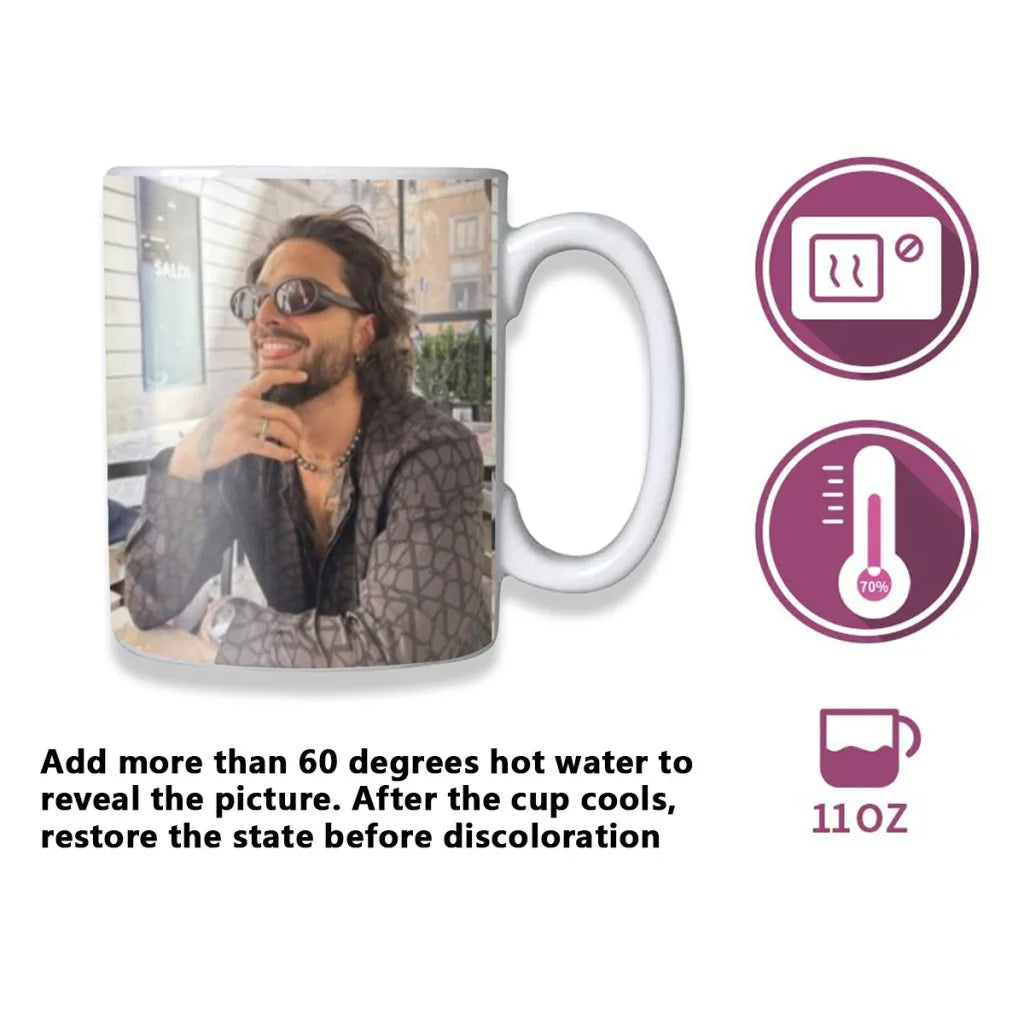 Maluma Magic Hot Cold Heat Temperature Sensitive Color-Changing Coffee Tea Milk Mug Cup