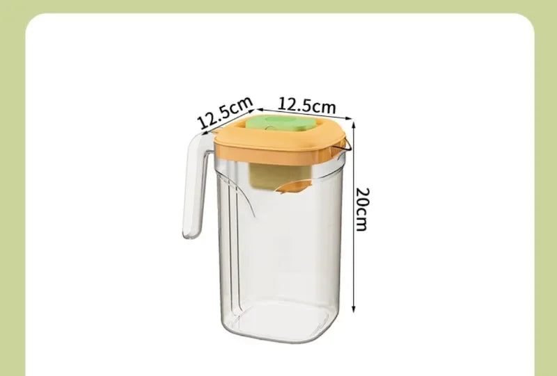 2.2L Cold Water Pot Summer Refrigerator Large Capacity Transparent Drink Bucket Cold Resistant Easy To Clean Plastic Water Jug