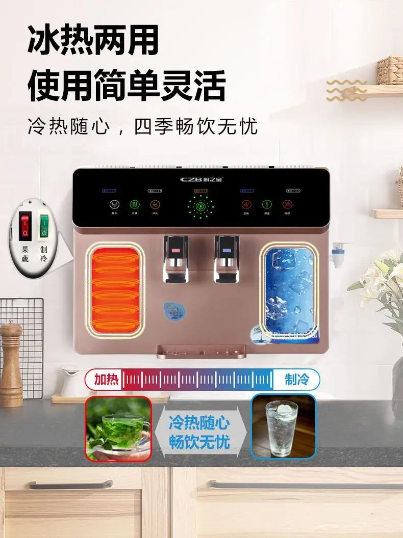 Purification and heating all-in-one  water purifier hot and cold water dispenser revers osmosis system