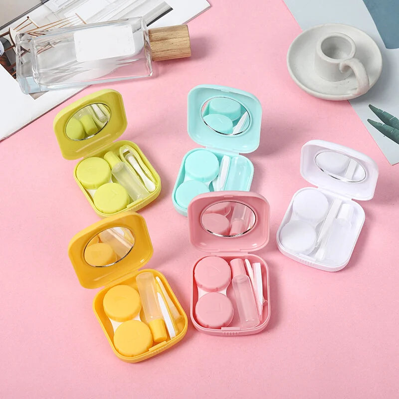 Women Cute Contact Lens Cases Fruit Cute Girl Color Contact Lenses Box for  Eyes Care Kit  Travel Contact Lens Container Gift