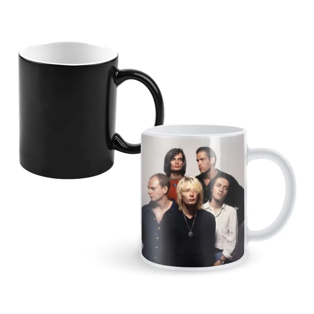 Rock Band Radiohead Music Art Nordic Magic Hot Cold Heat Temperature Sensitive Color-Changing Coffee Tea Milk Mug Cup