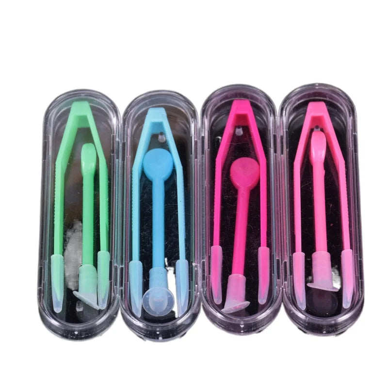 Girl Travel Contact Lenses Tweezers Suction Stick Plastic Mini  Contact Lens Case Eyes Care Tool Kit  Accessories