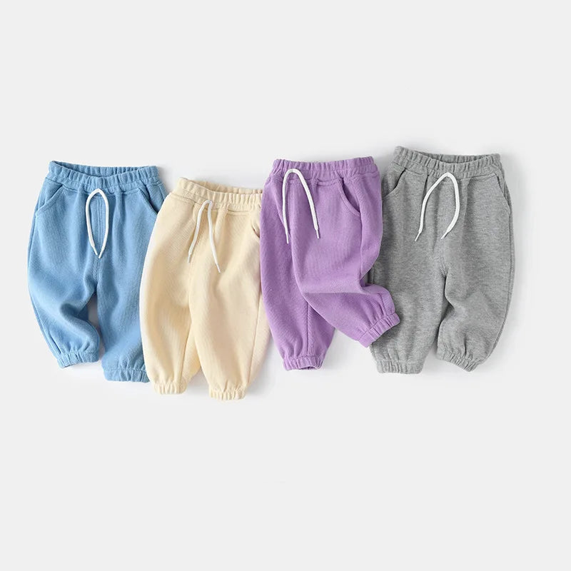 Baby Pants Spring and Autumn Boys' Spring Wear Loose Sweatpants Spring Baby New Girls' Fashionable Casual Pants