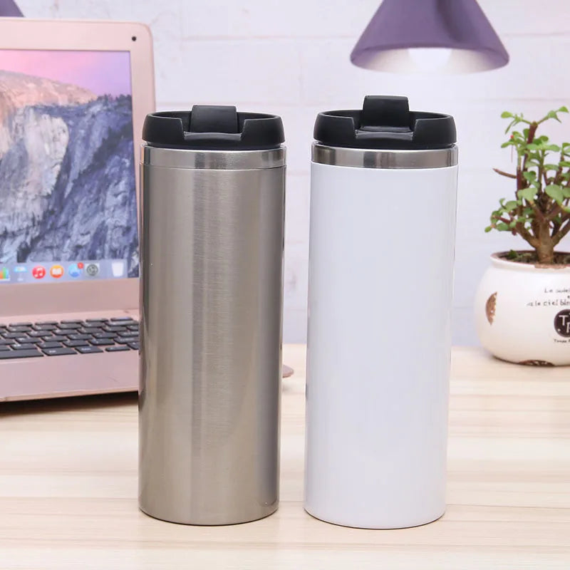 DIY 450ML Coffee Cup Full Around Covered Customized Print with Your LOGO PHOTO Name TEXT Thermos TumbleR Water Keep Cold and Hot