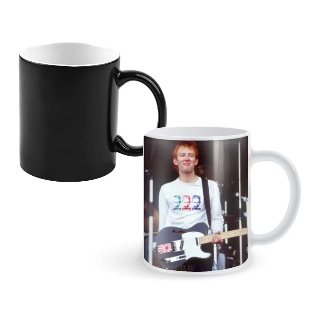 Rock Band Radiohead Music Art Nordic Magic Hot Cold Heat Temperature Sensitive Color-Changing Coffee Tea Milk Mug Cup