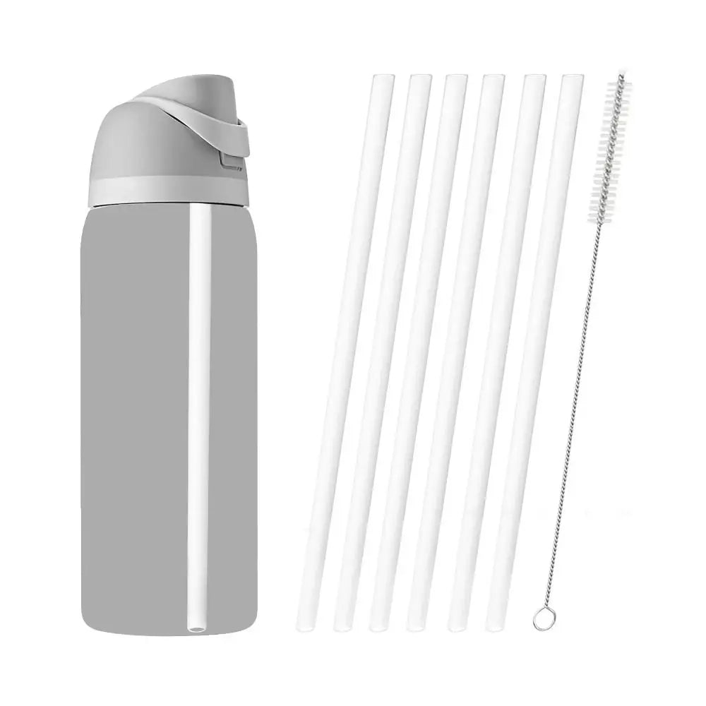 PCT Replacement Straws BPA-free with Cleaning Brush Bottle Straws Insulated Reusable Long Straw for Owala FreeSip 24 oz 32 oz