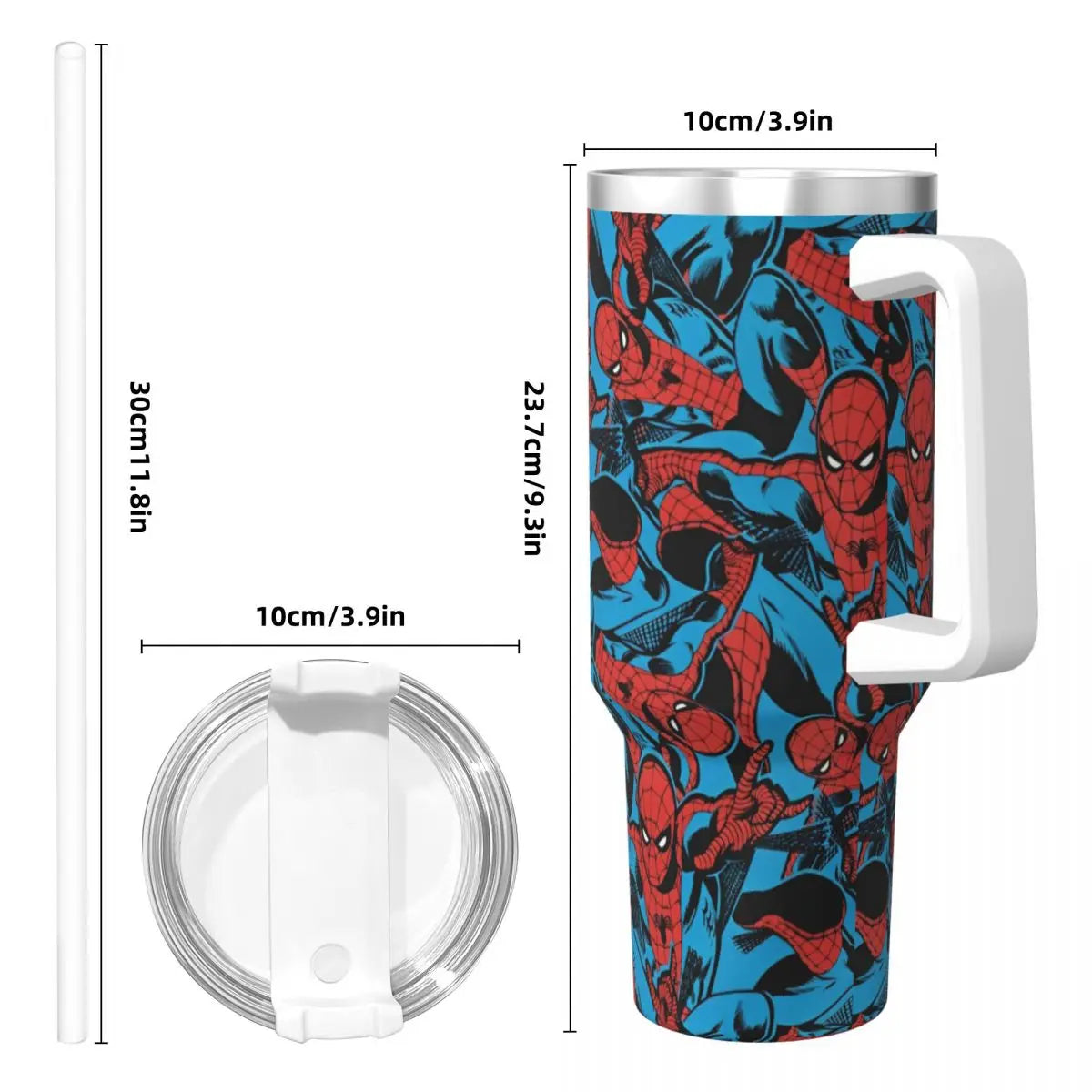 Stainless Steel Tumbler - Retro Spider-Man Themed Thermal Mug for Hot & Cold Drinks - Heat Preservation Car & Camping Water Bottle | 40 oz