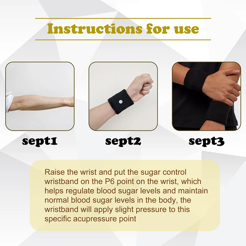 Nylon Sugar Control Wrist Strap Reduce Stress Acupressure Blood Glucose Management Wristband Regulate Sugar Levels Health Tools