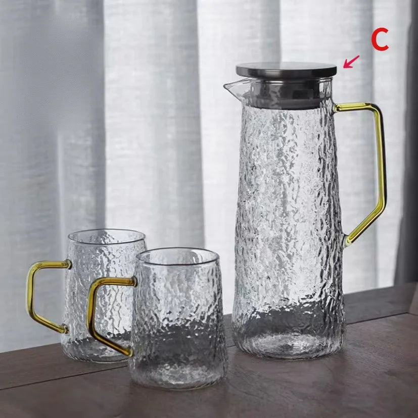 High Borosilicate Glass Cold Kettle Household Tea Kettle Juice Container Glass Water Jug With Lid Drinkware Teapot Jugs Lemonade