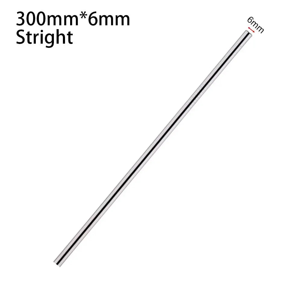 1Pcs Straight Bent Stainless Steel Straws 6mm 8mm Silver Replacement Straw Drinking Reusable for Stanley 30oz 40oz Tyeso Cup