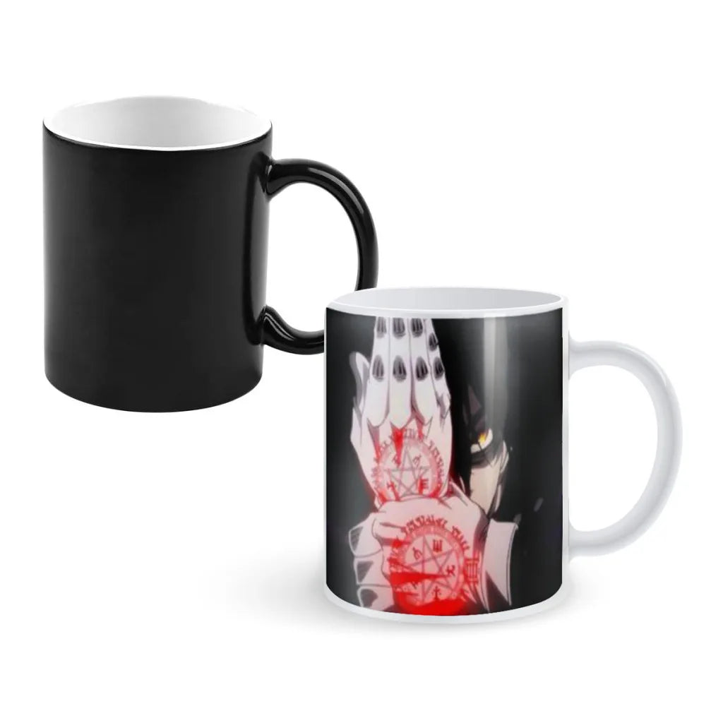 Alucard Hellsing Anime Movie Magic Hot Cold Heat Temperature Sensitive Color-Changing Coffee Tea Milk Mug Cup