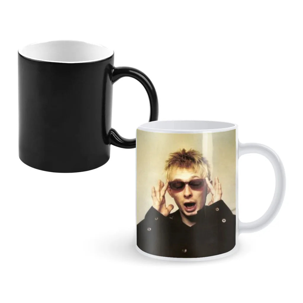 Rock Band Radiohead Music Art Nordic Magic Hot Cold Heat Temperature Sensitive Color-Changing Coffee Tea Milk Mug Cup