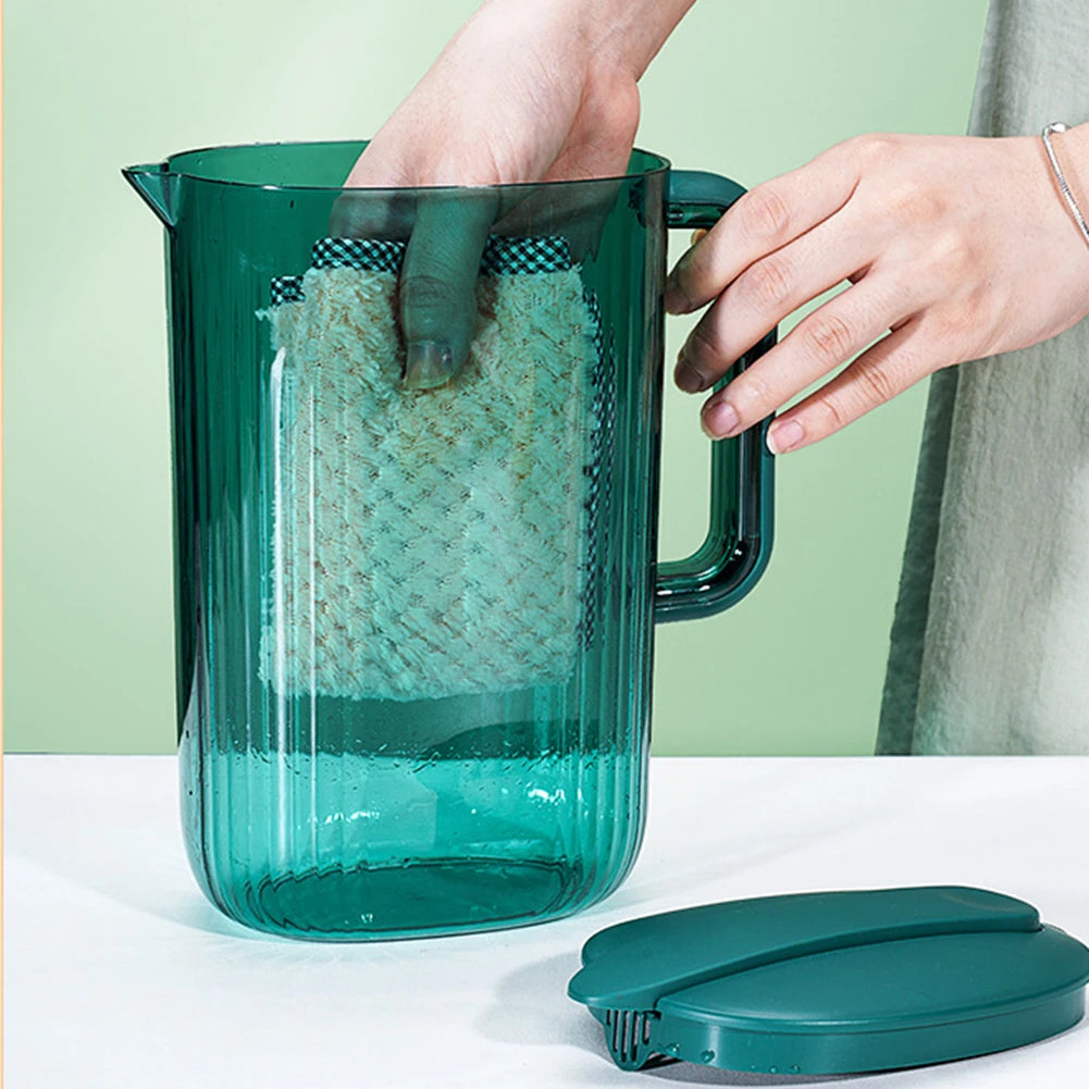 2 Liter Cold Kettle with 4 Cups Plastic Household Drinking Water Bottle with Handle Lemonade Pitcher Containers Beverage Jug