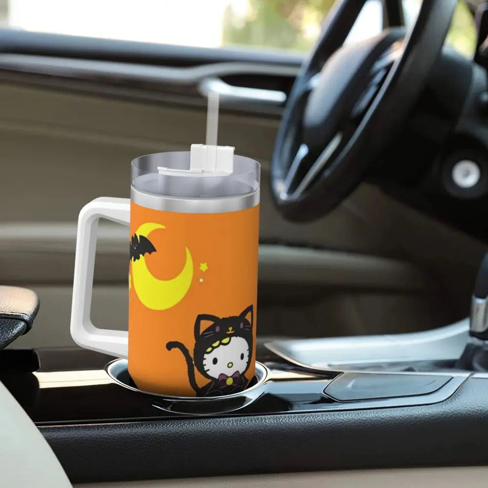 Stainless Steel Tumbler Hello Kitty Halloween Thermal Mug Insulated Cold and Hot Car Mugs Travelist Design Water Bottle