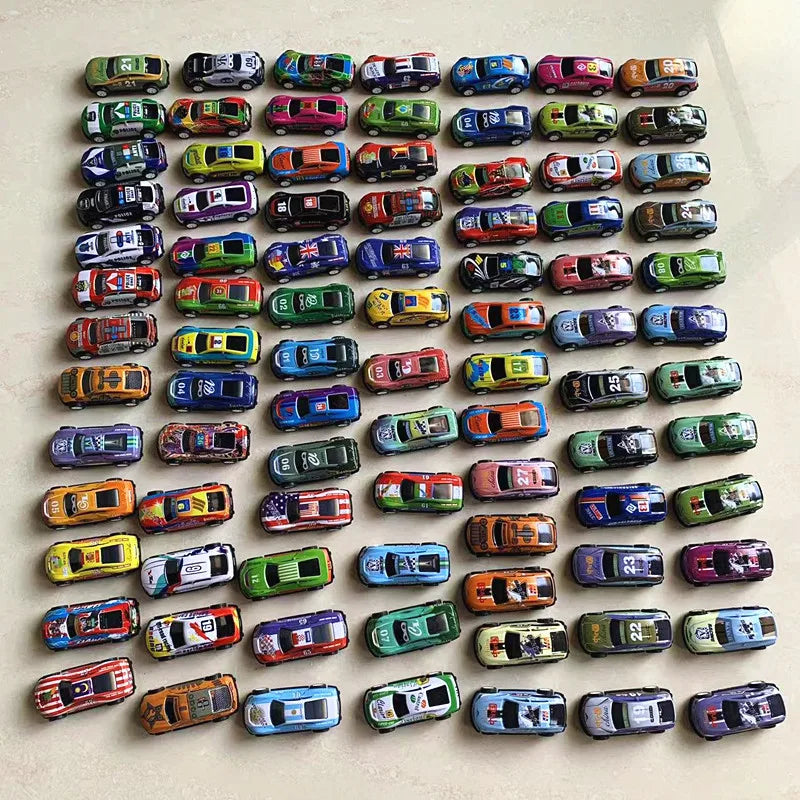 60/120Pcs Alloy Racing Cars Rebound Car Multiple Alloy Car Ornament Collectibles Children'S Toys Birthday Gift 2023 New