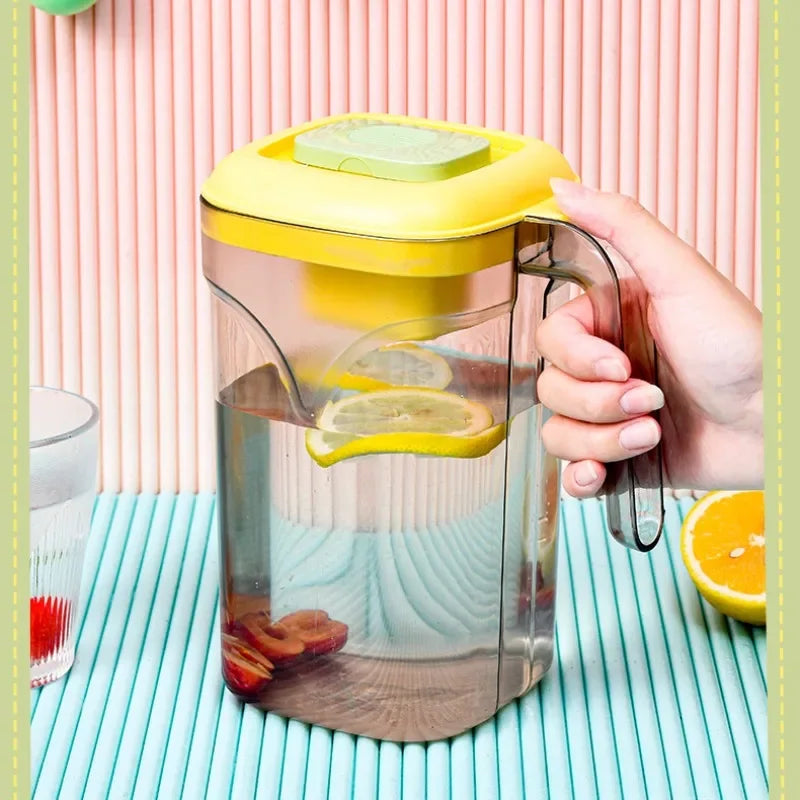 2.2L Cold Water Pot Summer Refrigerator Large Capacity Transparent Drink Bucket Cold Resistant Easy To Clean Plastic Water Jug