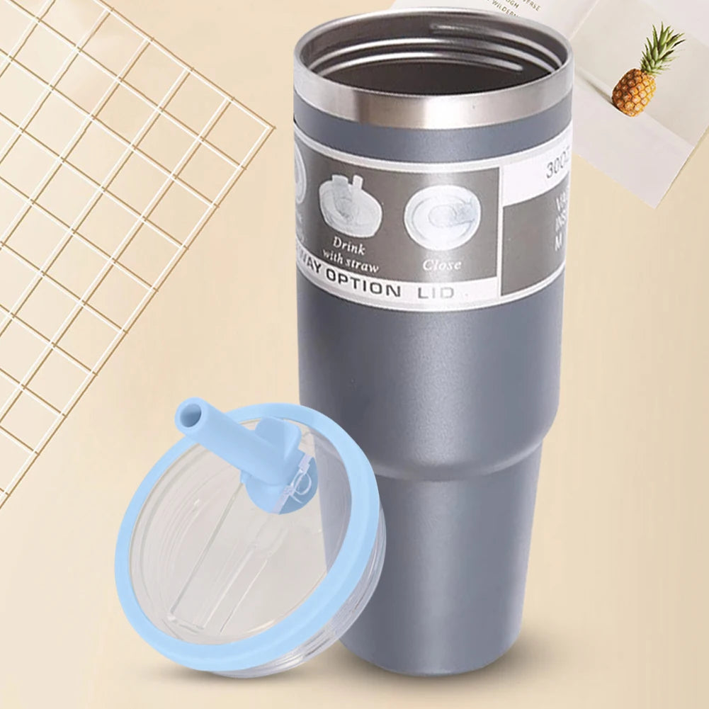 2pcs For Stanley 30oz Water Bottle Straw Cover Cap Spill Proof Coffee Cups Flip Tumbler Lid Thermal Mug Drinkware Straw Lid