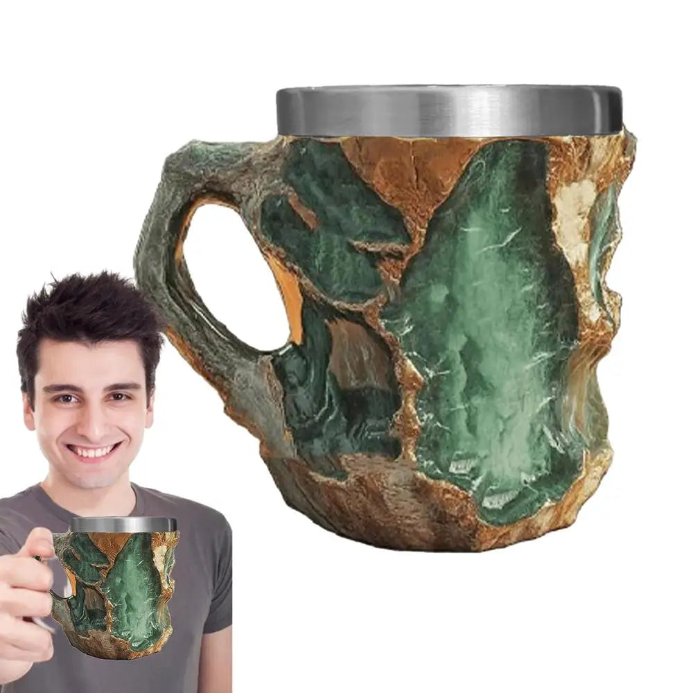 Mineral Crystal Design Decorative Coffee Mug Agate Crystal Texture Coffee Mug Agate Texture Hot Cold Water Cup For Boys Girls