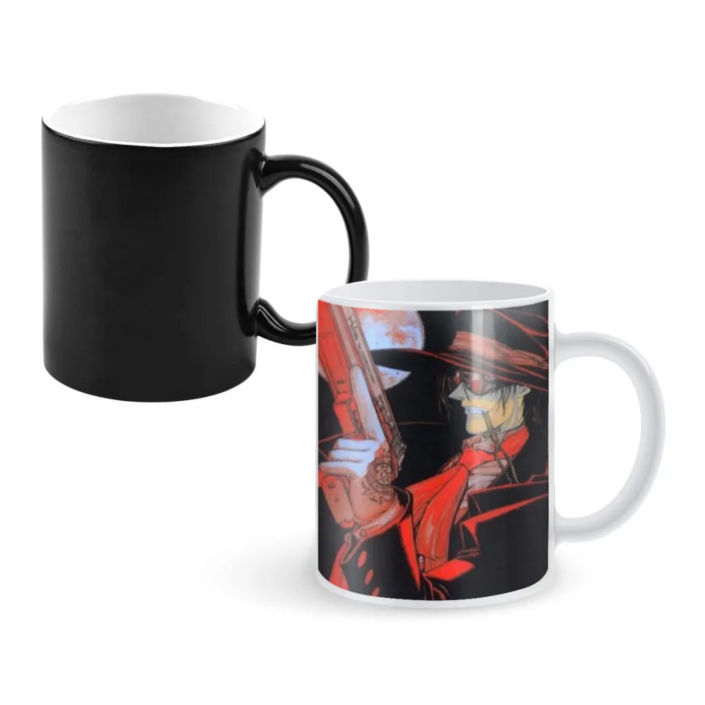 Alucard Hellsing Anime Movie Magic Hot Cold Heat Temperature Sensitive Color-Changing Coffee Tea Milk Mug Cup