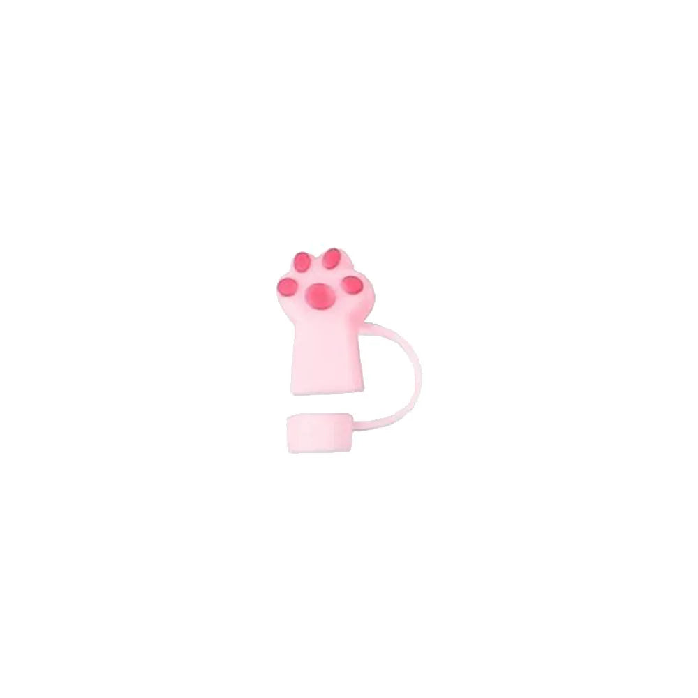 Cute Cat Claw Straw Cover Set for Stanley Cup Reusable 10 mm Silicone Straw Toppers Accessories Compatible 30&40 Oz Tumbler 1Pc