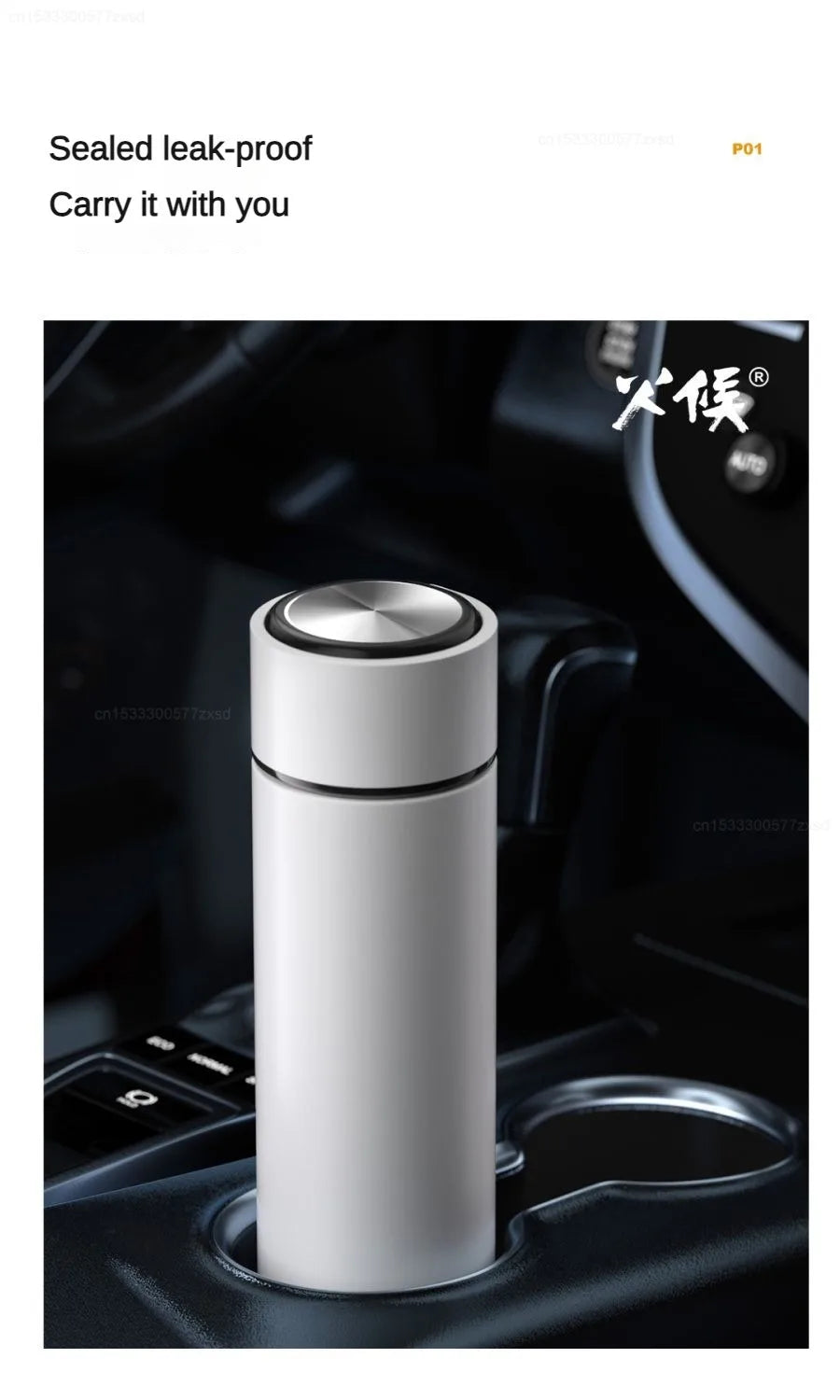 Youpin Huohou Stainless Steel Smart Water Bottle Leak Proof Double Walled Keep Drink Hot & Cold Male Female Student Water Cups