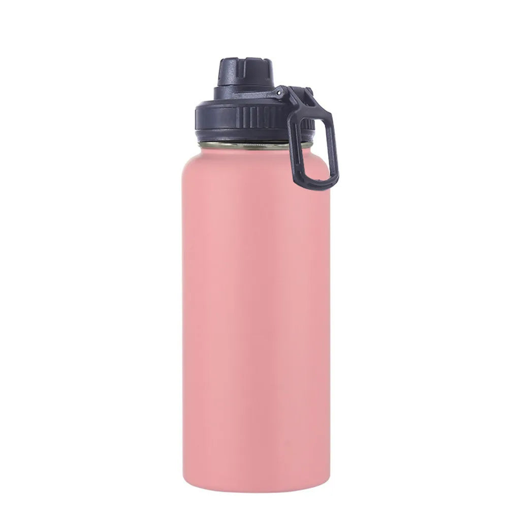 Hydroes Stainless Steel Water Bottle with Straw Lid - 18oz, 32oz, 40oz, Vacuum Insulated Flask for Sports & Outdoors | 2L Capacity