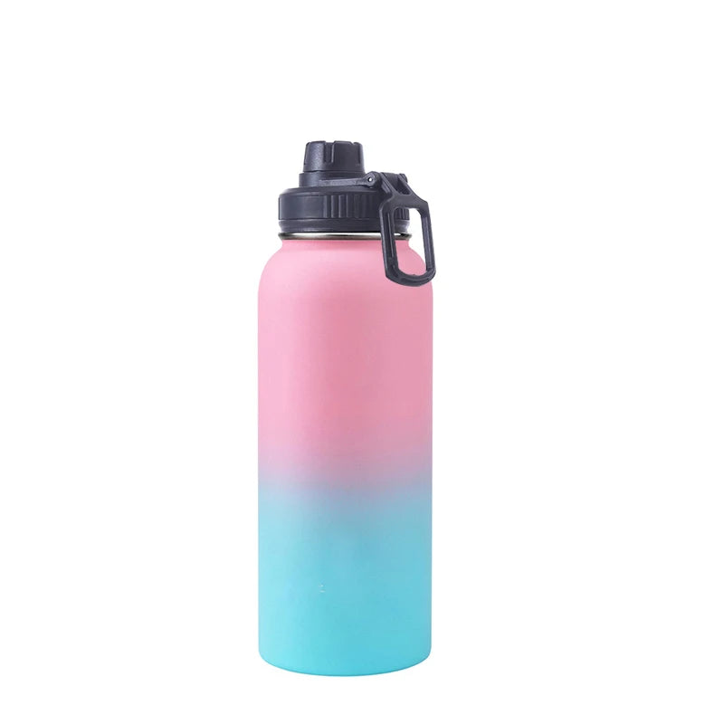 Hydroes Stainless Steel Water Bottle with Straw Lid - 18oz, 32oz, 40oz, Vacuum Insulated Flask for Sports & Outdoors | 2L Capacity