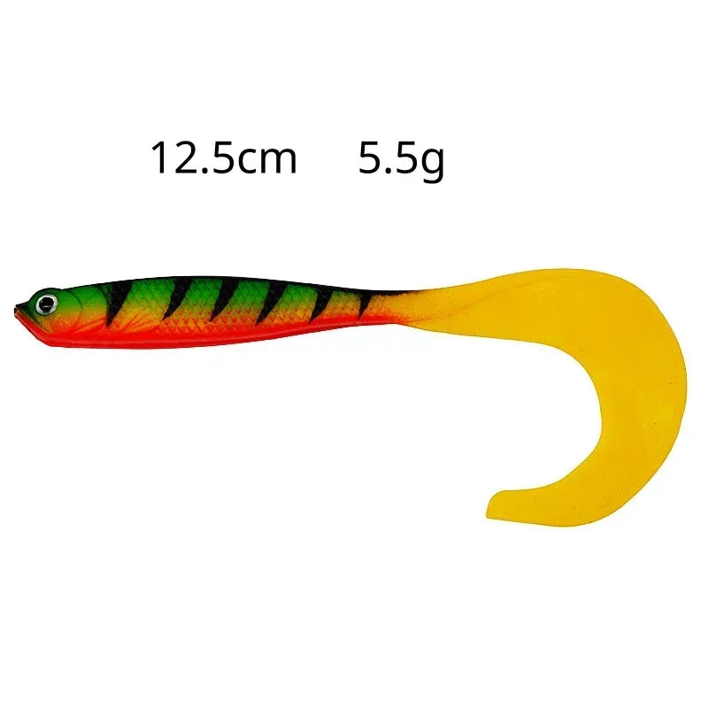 Fishing Lure 125mm 5.5g Swimbait Shad T-Tail Soft Bait Artificial Silicone Lures Bass Pike Wobblers Fishing Jigging Tools