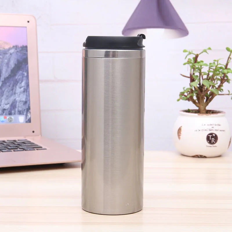 DIY 450ML Coffee Cup Full Around Covered Customized Print with Your LOGO PHOTO Name TEXT Thermos TumbleR Water Keep Cold and Hot