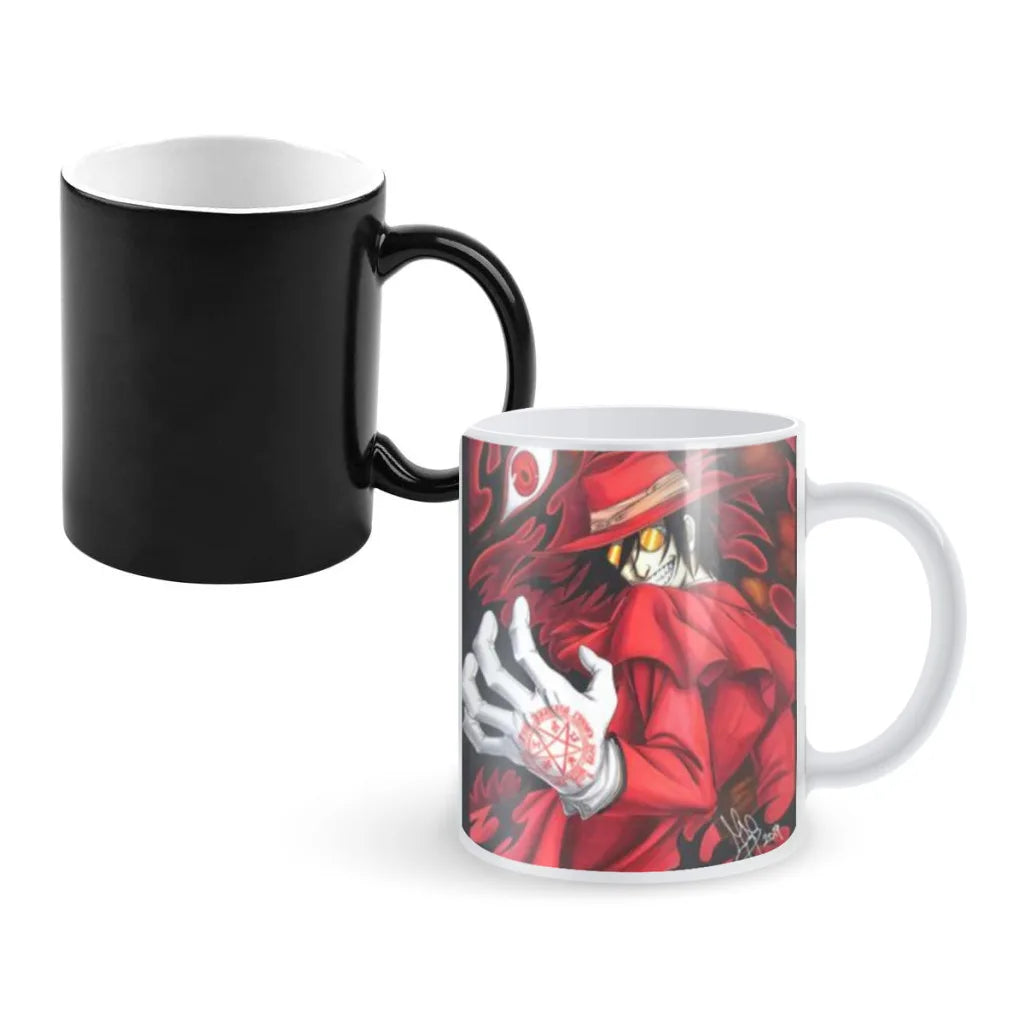 Alucard Hellsing Anime Movie Magic Hot Cold Heat Temperature Sensitive Color-Changing Coffee Tea Milk Mug Cup