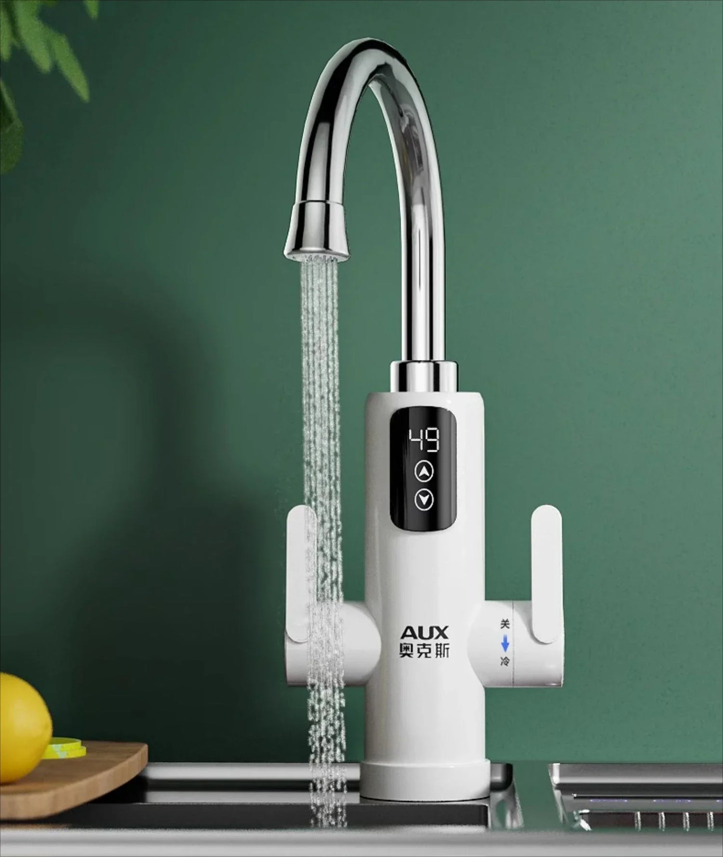 Electric water faucet. Instant fast heating. Kitchen. Hot and cold dual-use. Water heating. Household water heater.