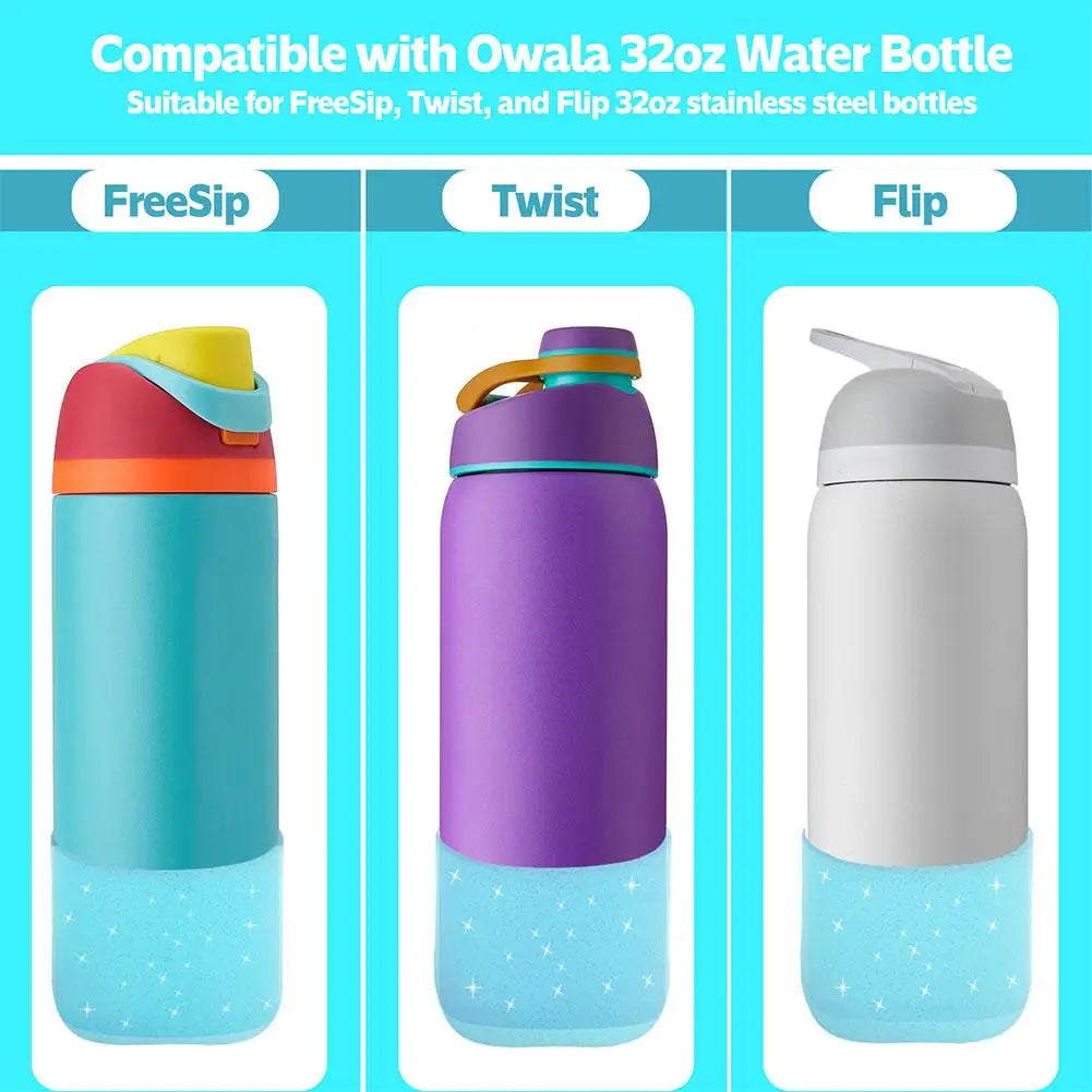 Silicone Water Bottle Boot For Owala 24oz 32oz Anti-Slip Thicken Protective Sleeve Bottom Bumper Protector For Twist And Fl Z7L3