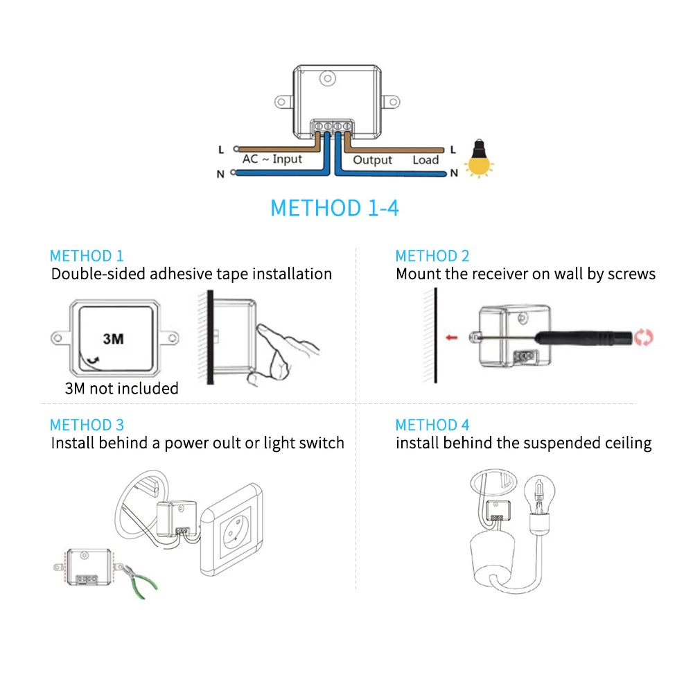 SIXWGH Smart Home Wireless 433mhz Light Switch House Improvement Self-Power Remote Controller Push Button Wall Switch Set