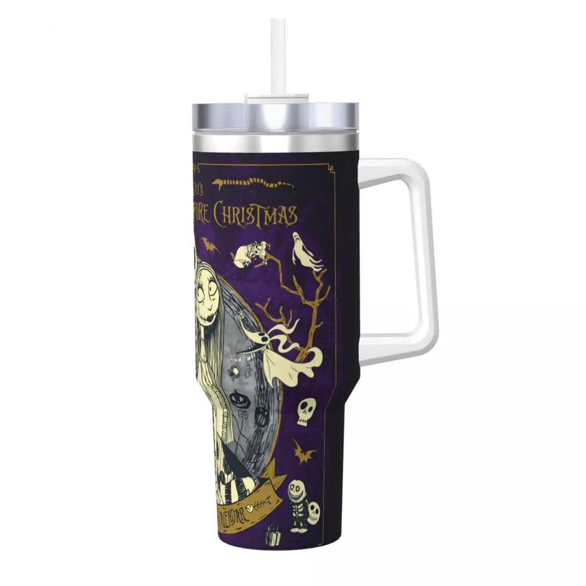 Nightmare Before Christmas 2025 Stainless Steel Tumbler Beach Mugs Cup 40oz Thermal Mug Portable Cold and Hot Milk Water Bottle