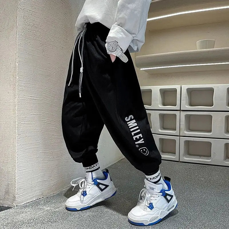 Boys' Sweatpants Autumn New Children's Sports Pants Spring and Autumn Medium and Big Children