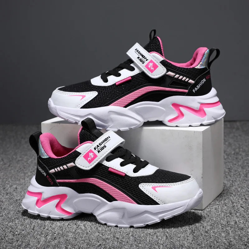 Kids Casual Pink Girls Shoes Breathable Mesh Sneakers Summer Student's Children Boys Sport Walking Footwear