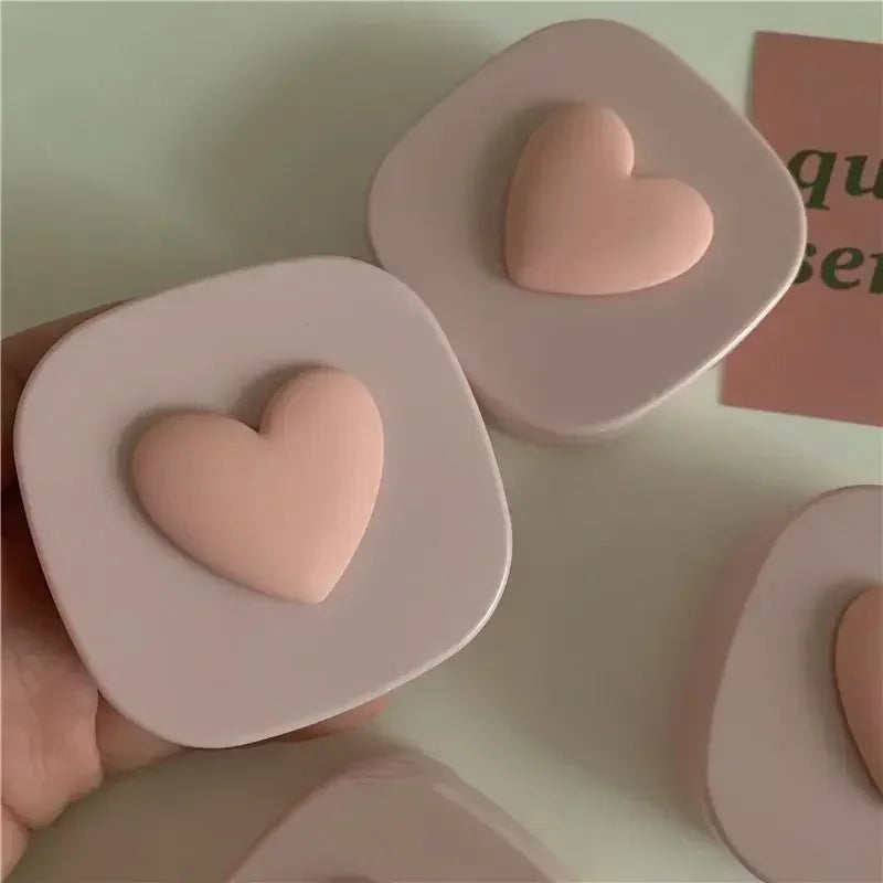 Women Mini Lovely Eyes Contact Lens Container Box Bag Travel Kit 2024 Girl Cute Heart Contact Lens Case Box With Mirror