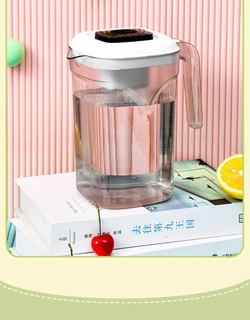 2.2L Cold Water Pot Summer Refrigerator Large Capacity Transparent Drink Bucket Cold Resistant Easy To Clean Plastic Water Jug