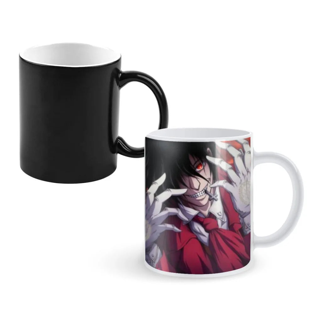 Alucard Hellsing Anime Movie Magic Hot Cold Heat Temperature Sensitive Color-Changing Coffee Tea Milk Mug Cup