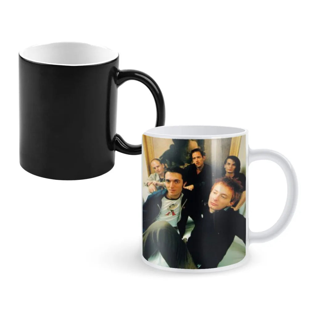 Rock Band Radiohead Music Art Nordic Magic Hot Cold Heat Temperature Sensitive Color-Changing Coffee Tea Milk Mug Cup