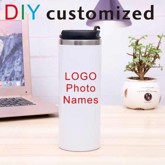 DIY 450ML Coffee Cup Full Around Covered Customized Print with Your LOGO PHOTO Name TEXT Thermos TumbleR Water Keep Cold and Hot