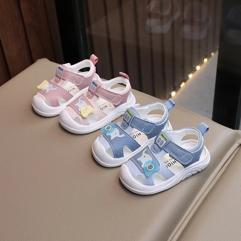 2014Summer New Baby Soft Bottom Toddler Shoes Boys Girls' Closed Toe Sandals