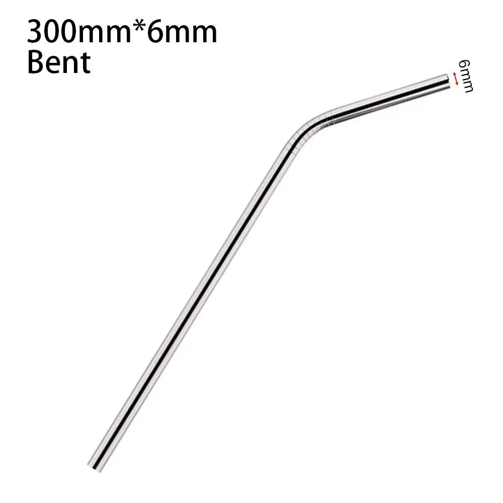 1Pcs Straight Bent Stainless Steel Straws 6mm 8mm Silver Replacement Straw Drinking Reusable for Stanley 30oz 40oz Tyeso Cup