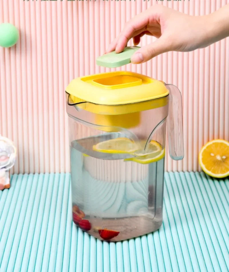 2.2L Cold Water Pot Summer Refrigerator Large Capacity Transparent Drink Bucket Cold Resistant Easy To Clean Plastic Water Jug